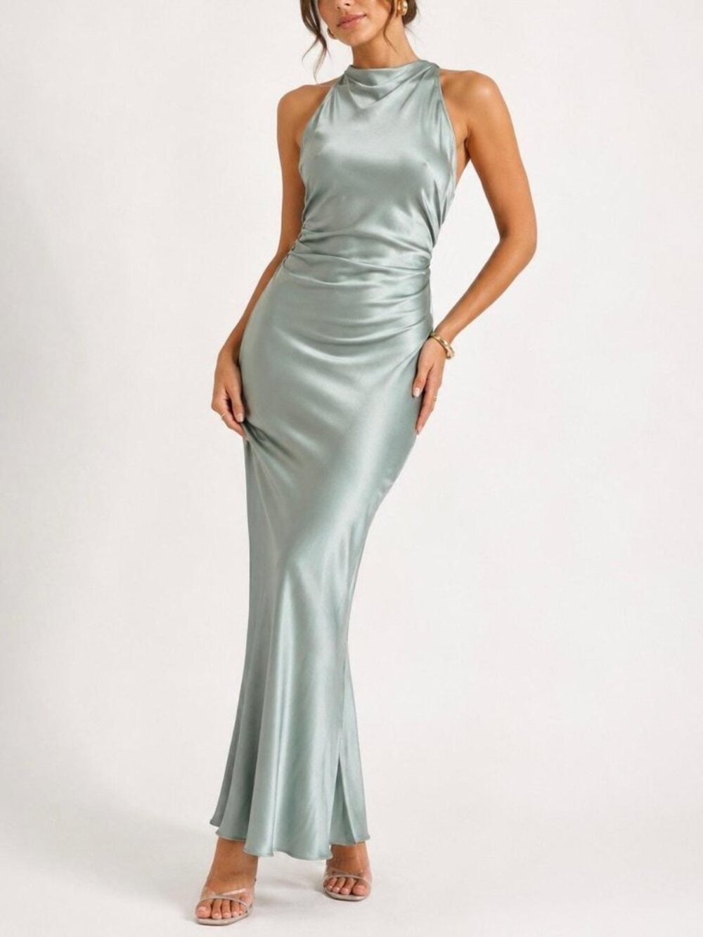 NWT Reformation Anaiis Aquamarine Silk Dress
